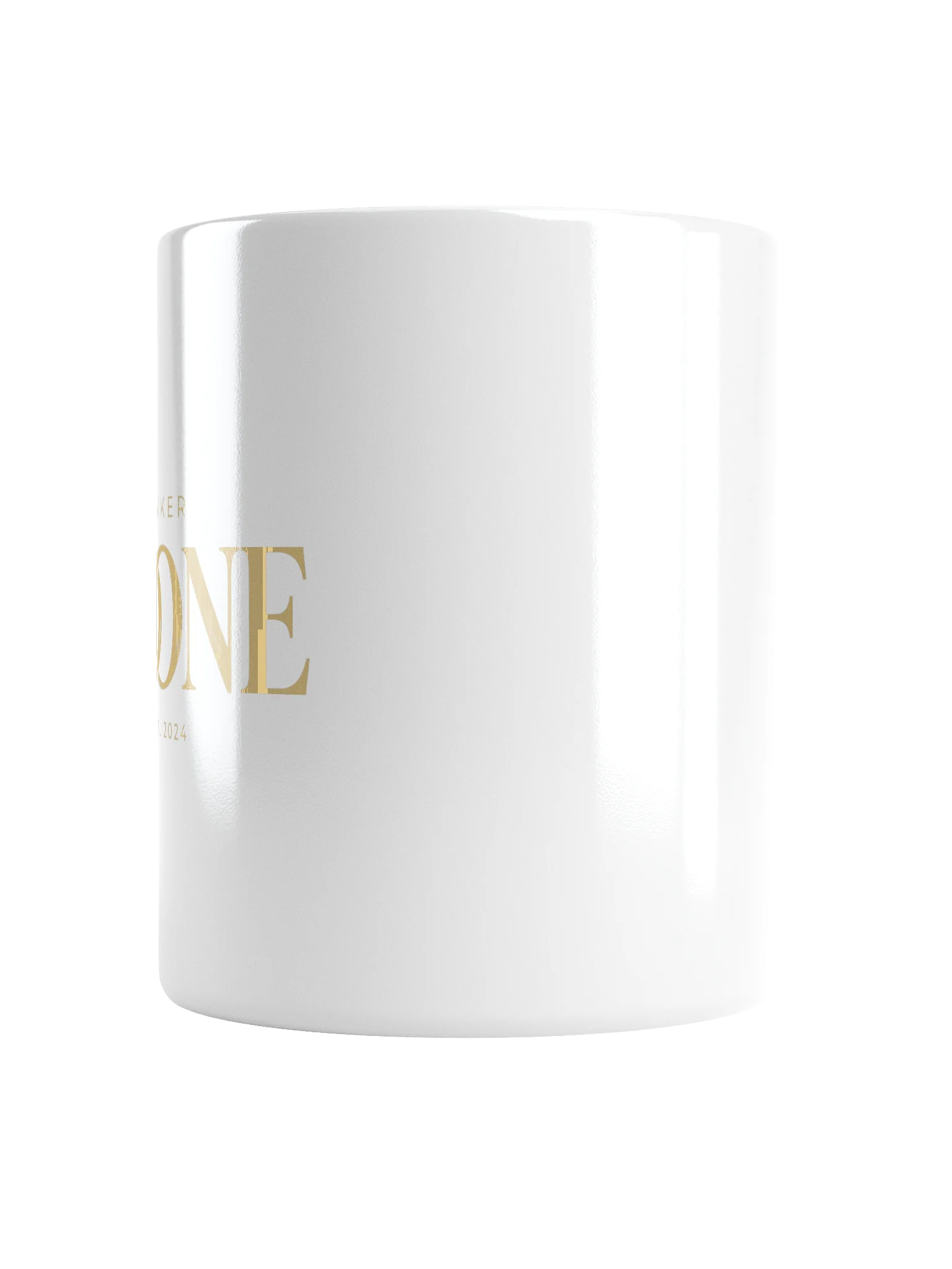 Ryker Boone "Back To Gold" White Glossy Mug (Gold Logo) product image (2)