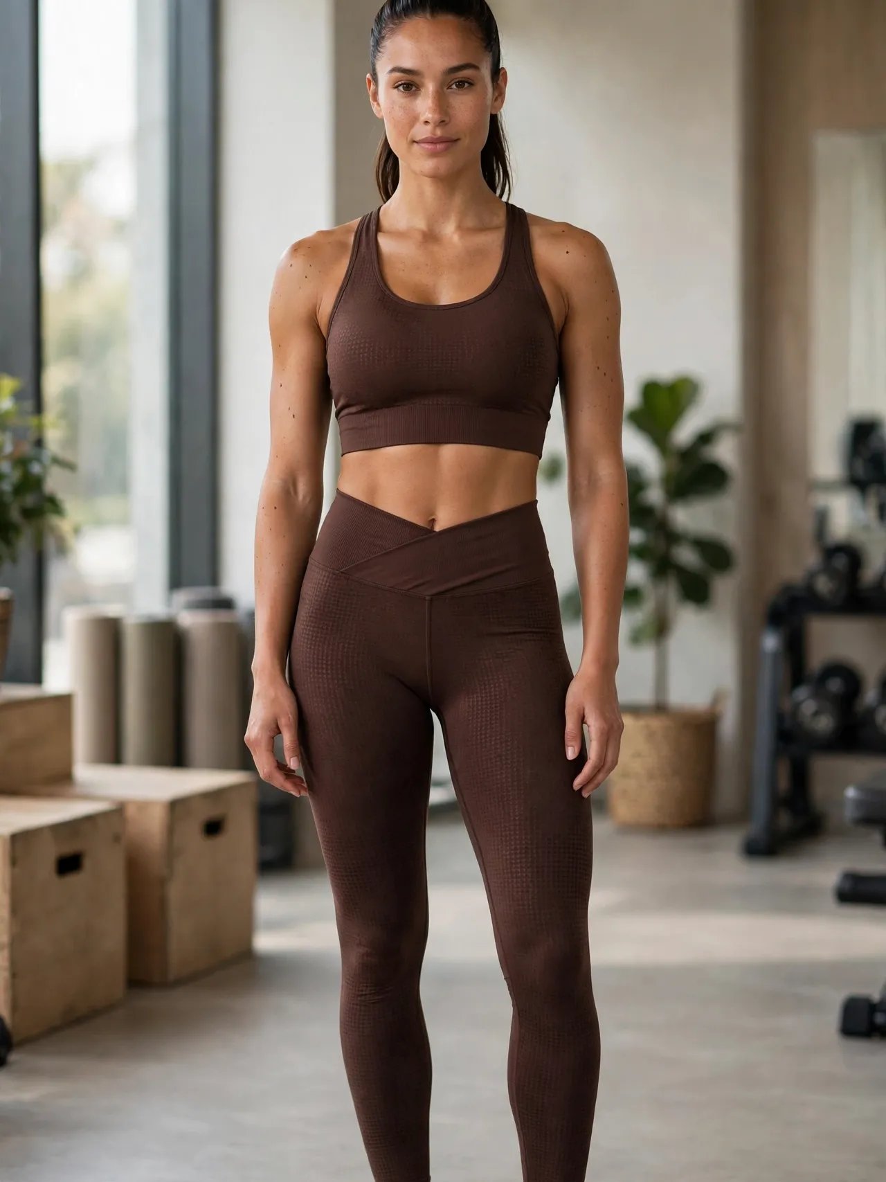 Crossover Leggings with Pockets — Women Who Lift (Black) product image (11)