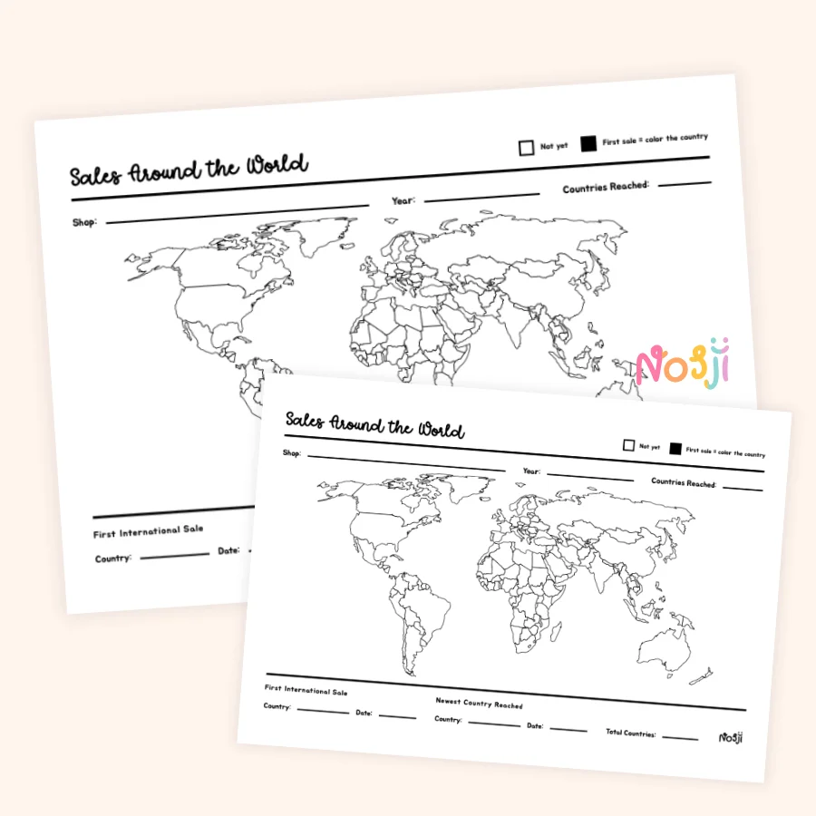 Sales Around the World Printable Tracker product image (1)