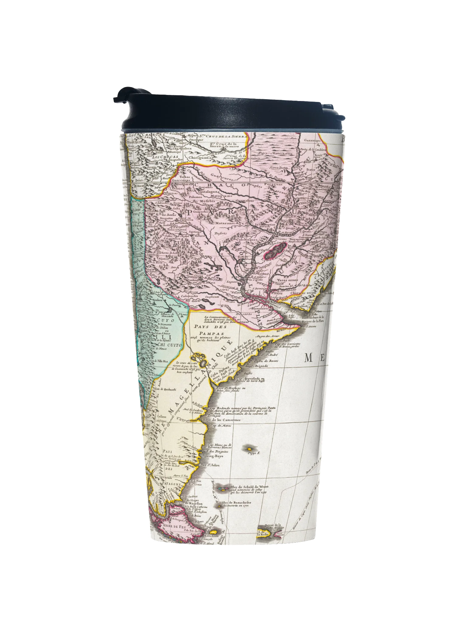 Antique Chile Map Travel Mug product image (1)