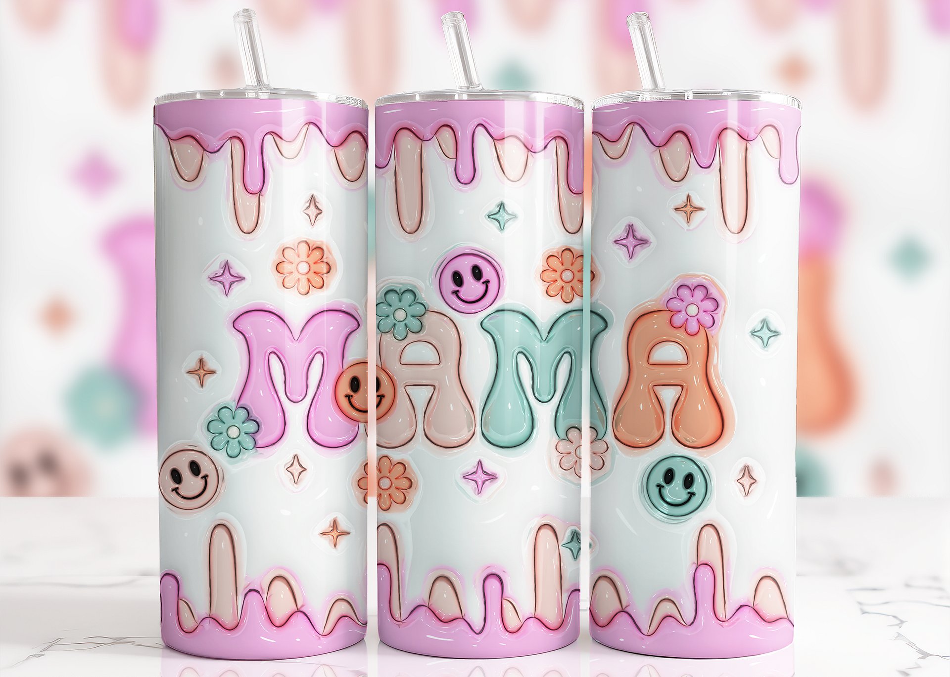 MAMA Floral Bliss Tumbler: Sip in Style! product image (2)