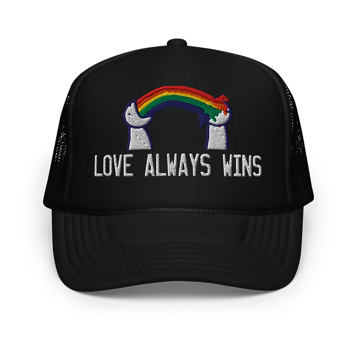 Love Always Wins Rainbow Embroidered Foam Hat product image (1)