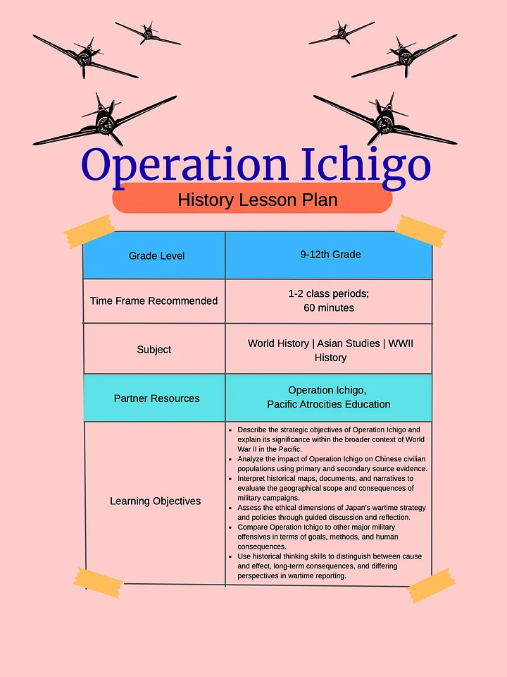 Operation Ichigo History Lesson Plan product image (1)