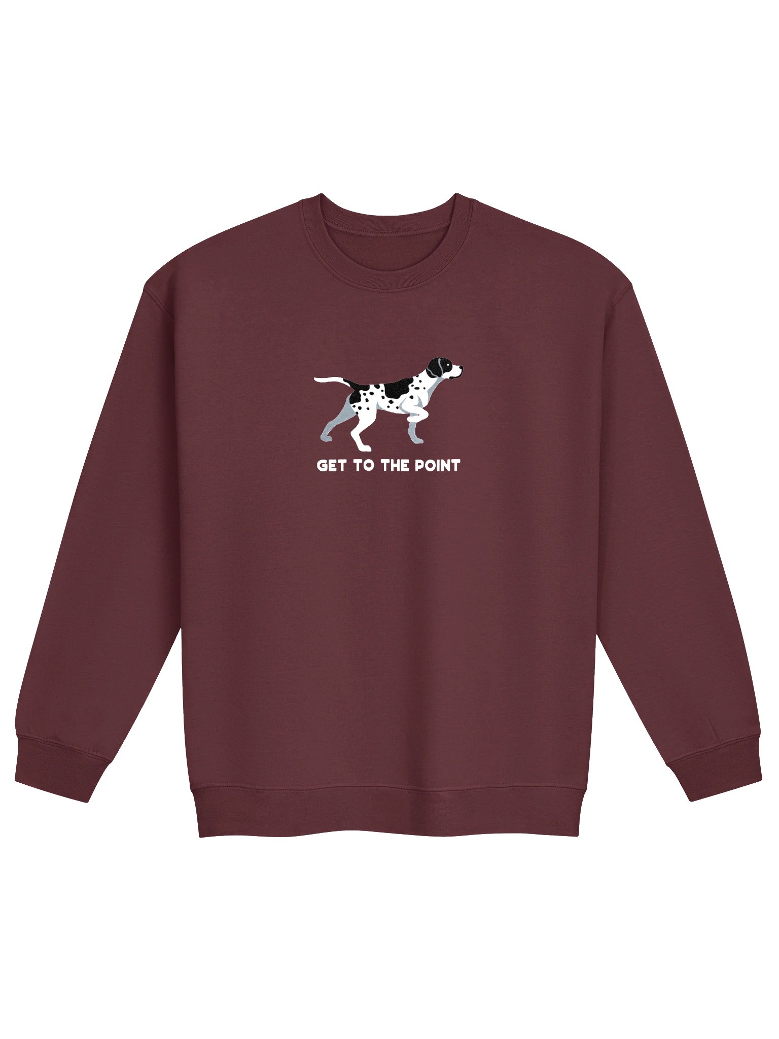 Get to the Point Sweatshirt (Embroidered) of an English Pointer (Black & White) product image (4)