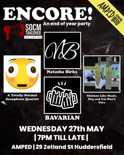 Not long now till our final event! DOORS AT 7PM @ampedhudd