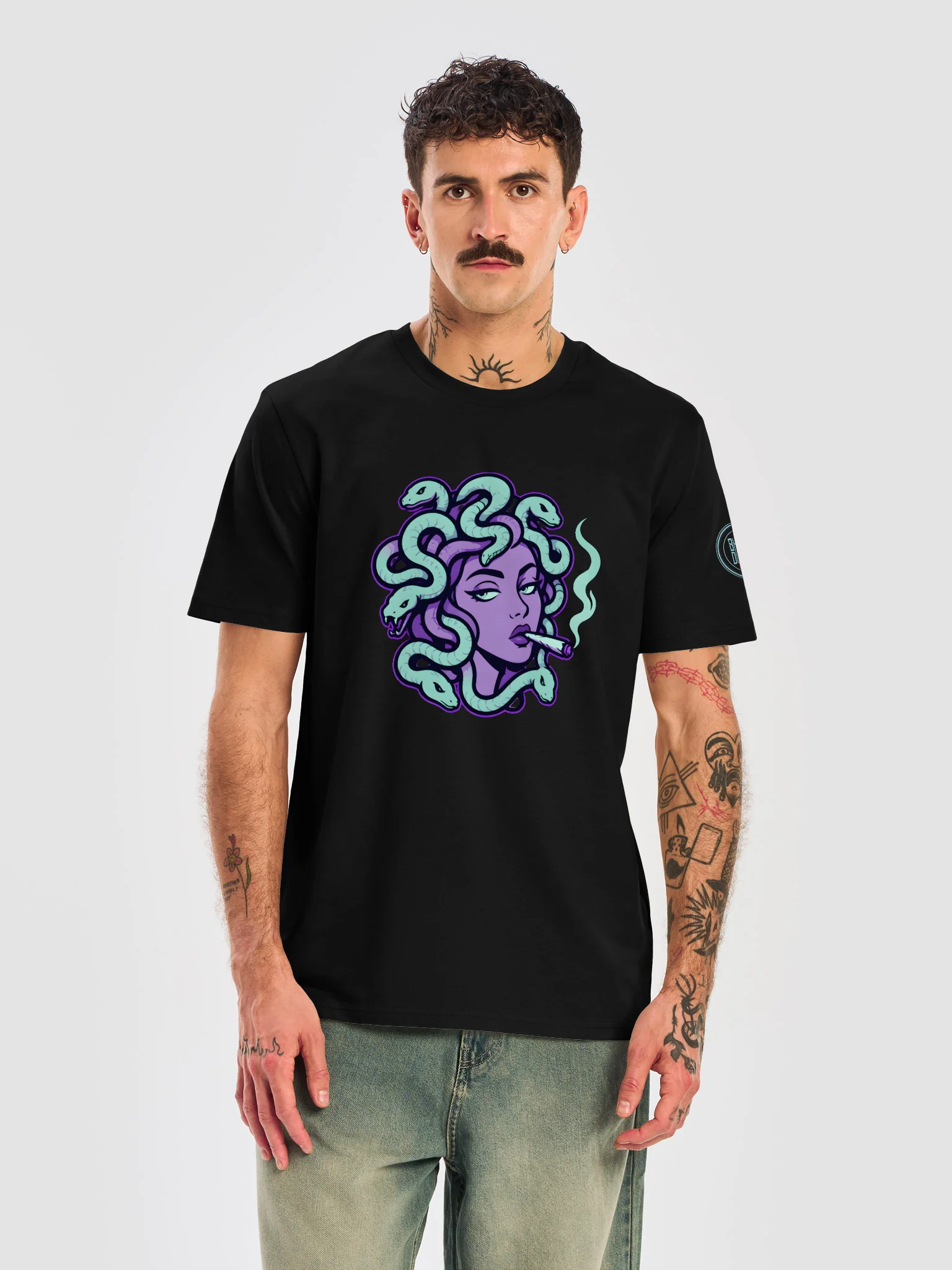 Medusa Smoke Graphic Tee (Organic ribbed neck T-Shirt) product image (5)