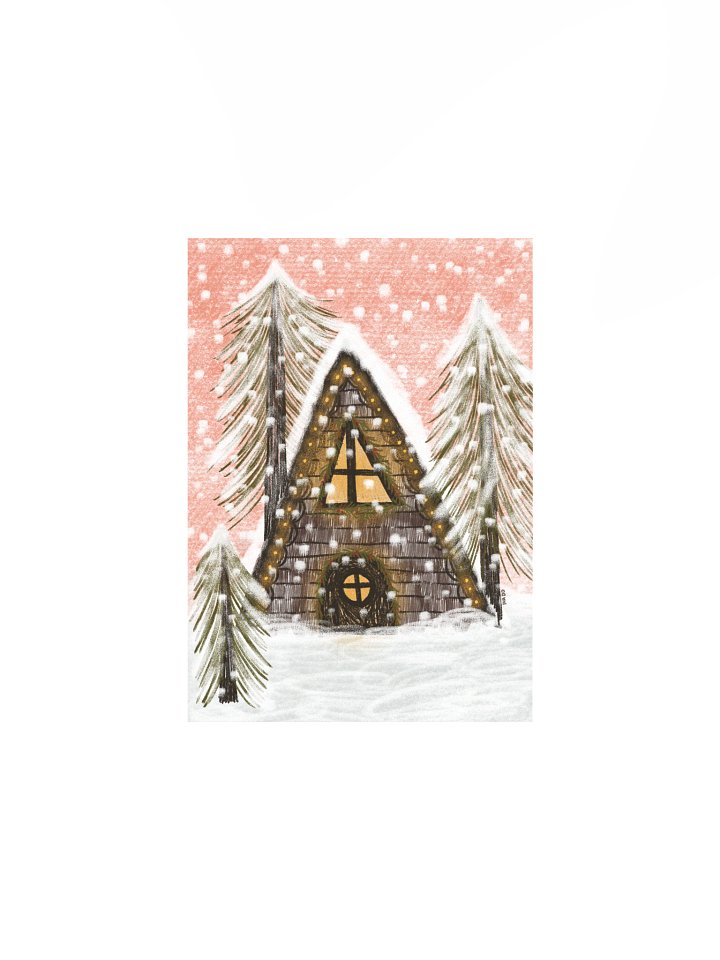 winter forest cabin product image (3)