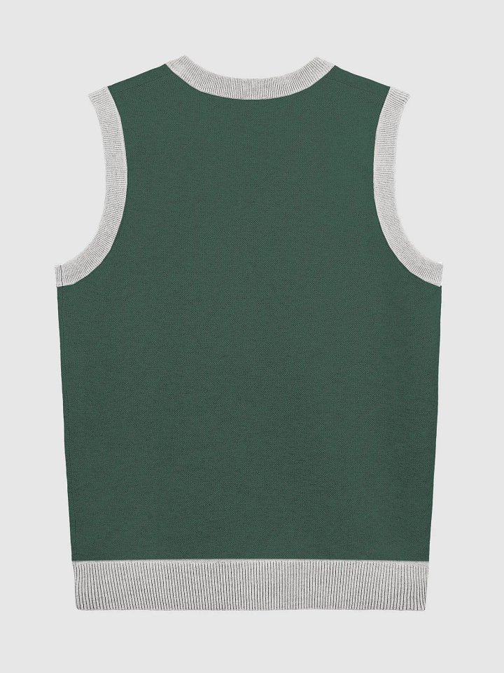 PLEASE DON'T MAKE ME TALK (pine and off-white) knitwear vest product image (8)
