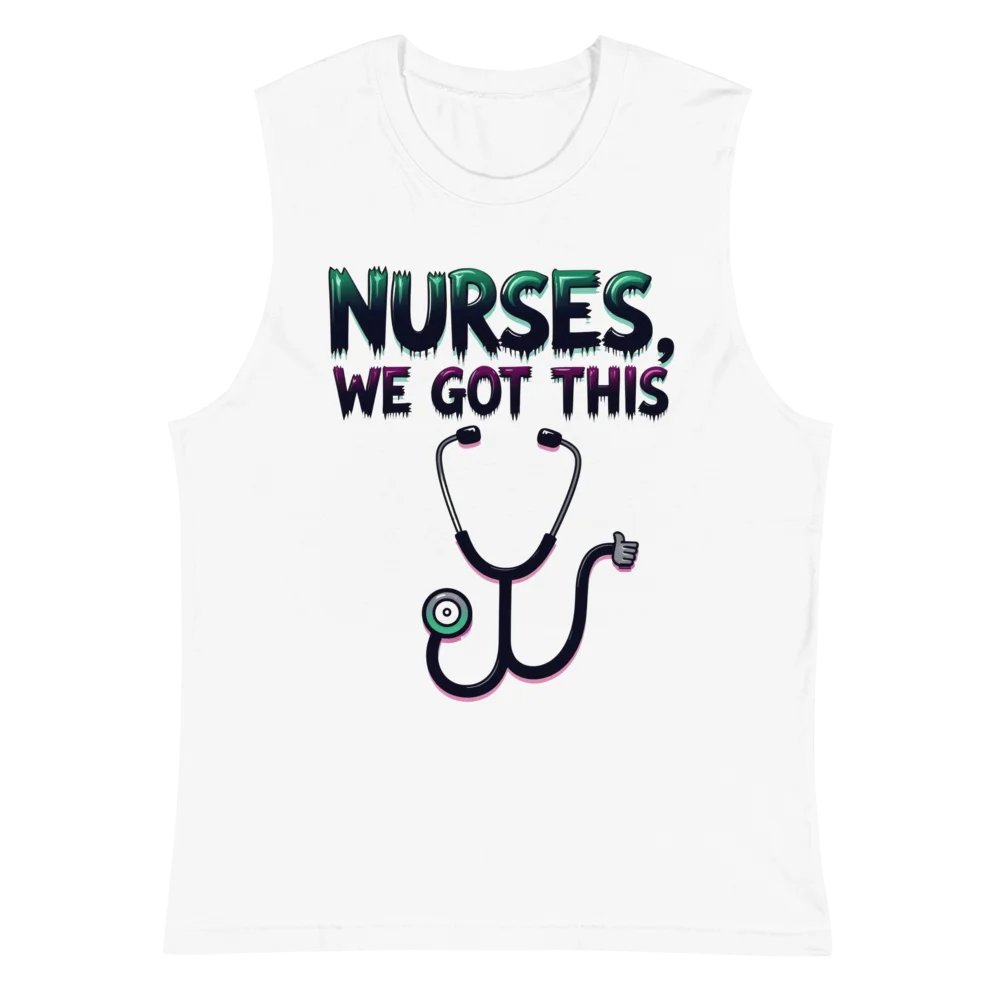 Nurse Power Stethoscope Muscle Tank product image (2)