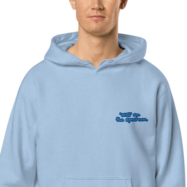 *still* on the spectrum (L.C. creek design) embroidered pigment hoodie product image (1)