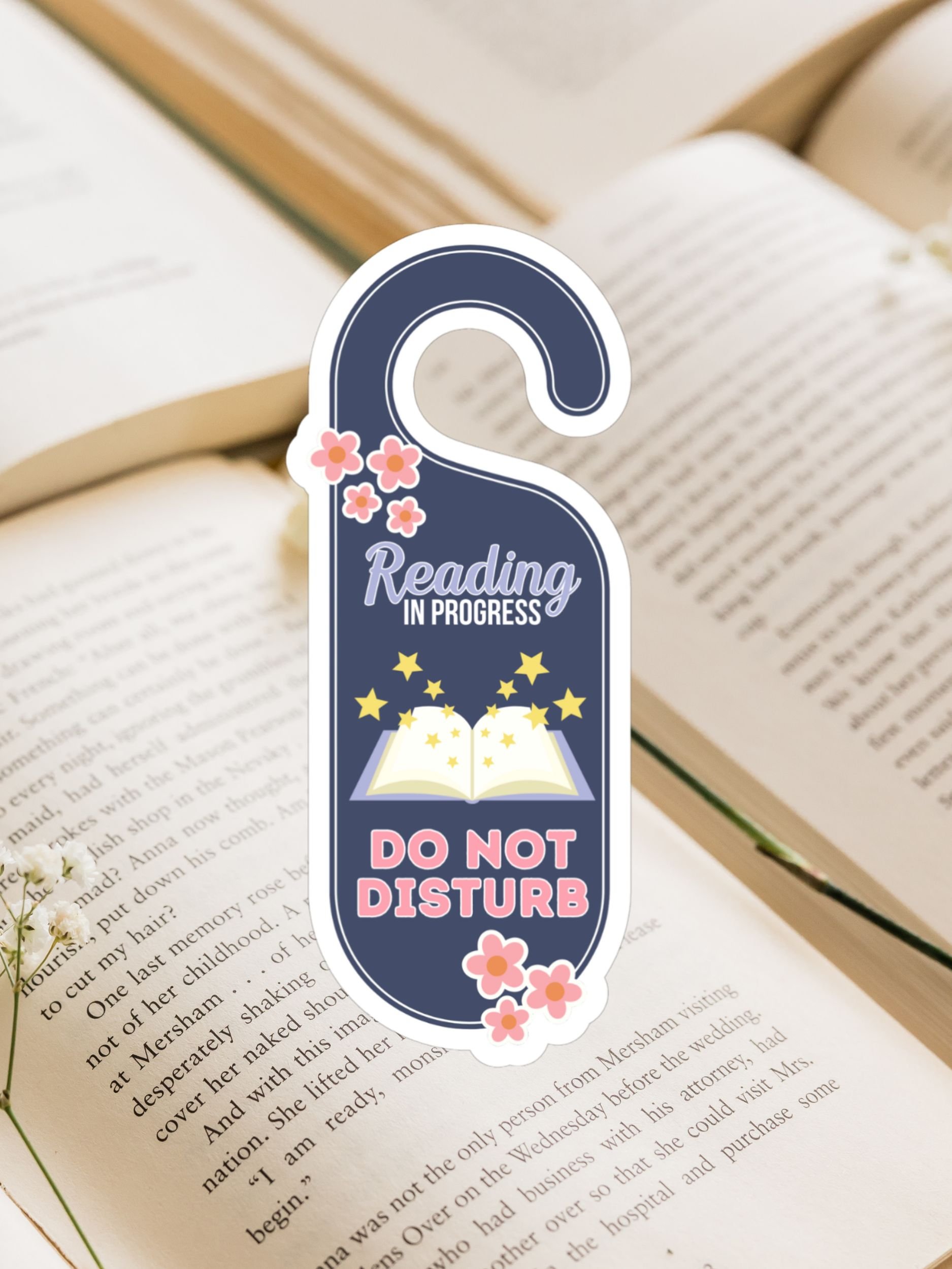 Reading in Progress - Do Not Disturb Sticker product image (1)