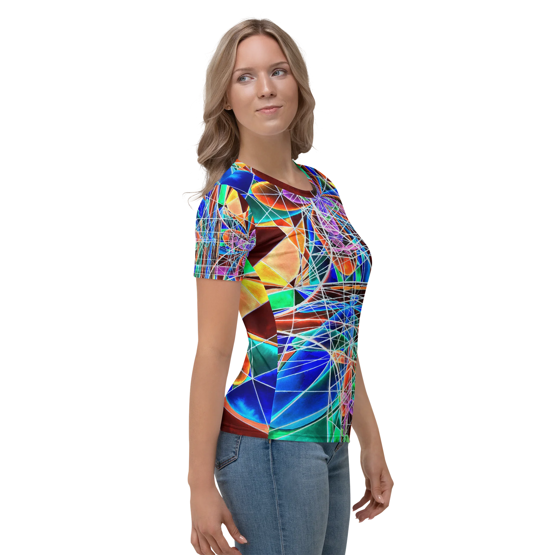 Cathedral of Math - Geometric Negative Art Women's Crew Neck T-Shirt product image (2)