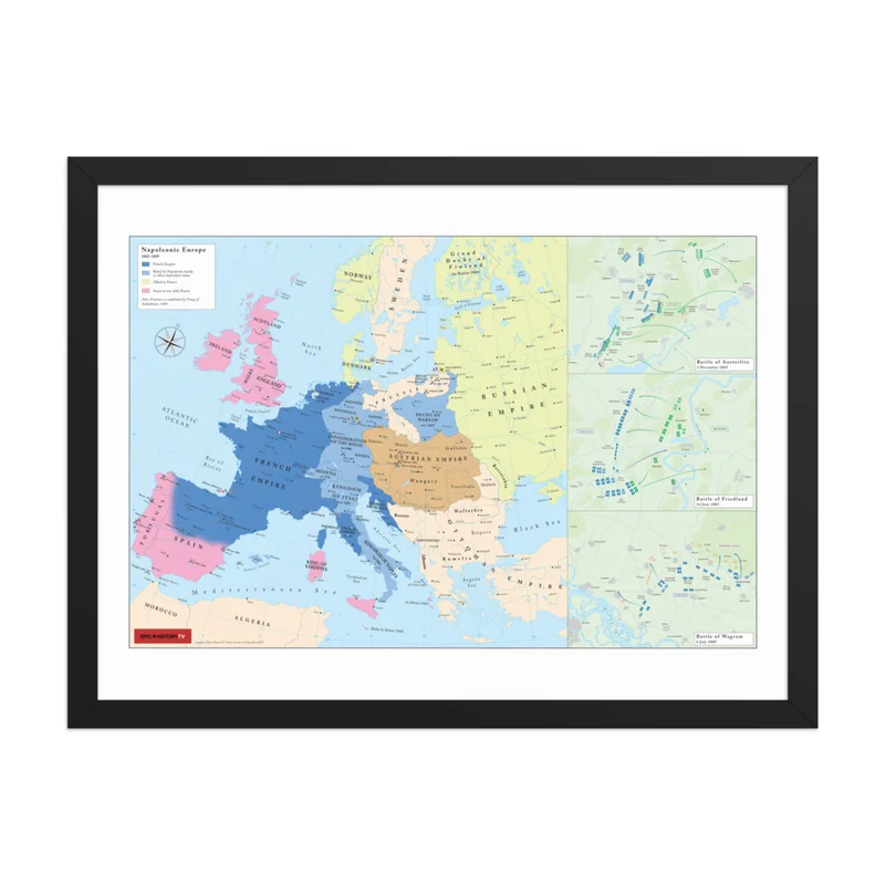 Napoleonic Europe 1809 - Framed Poster product image (1)