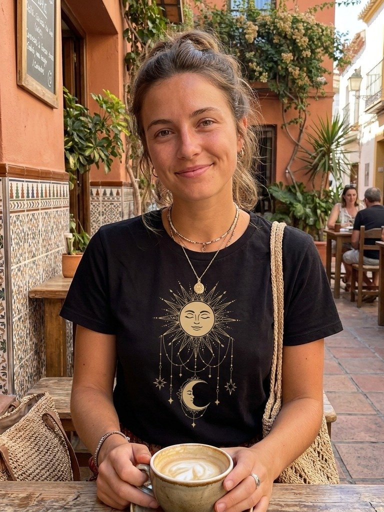 Camiseta "Sol y Luna Celestial" product image (1)