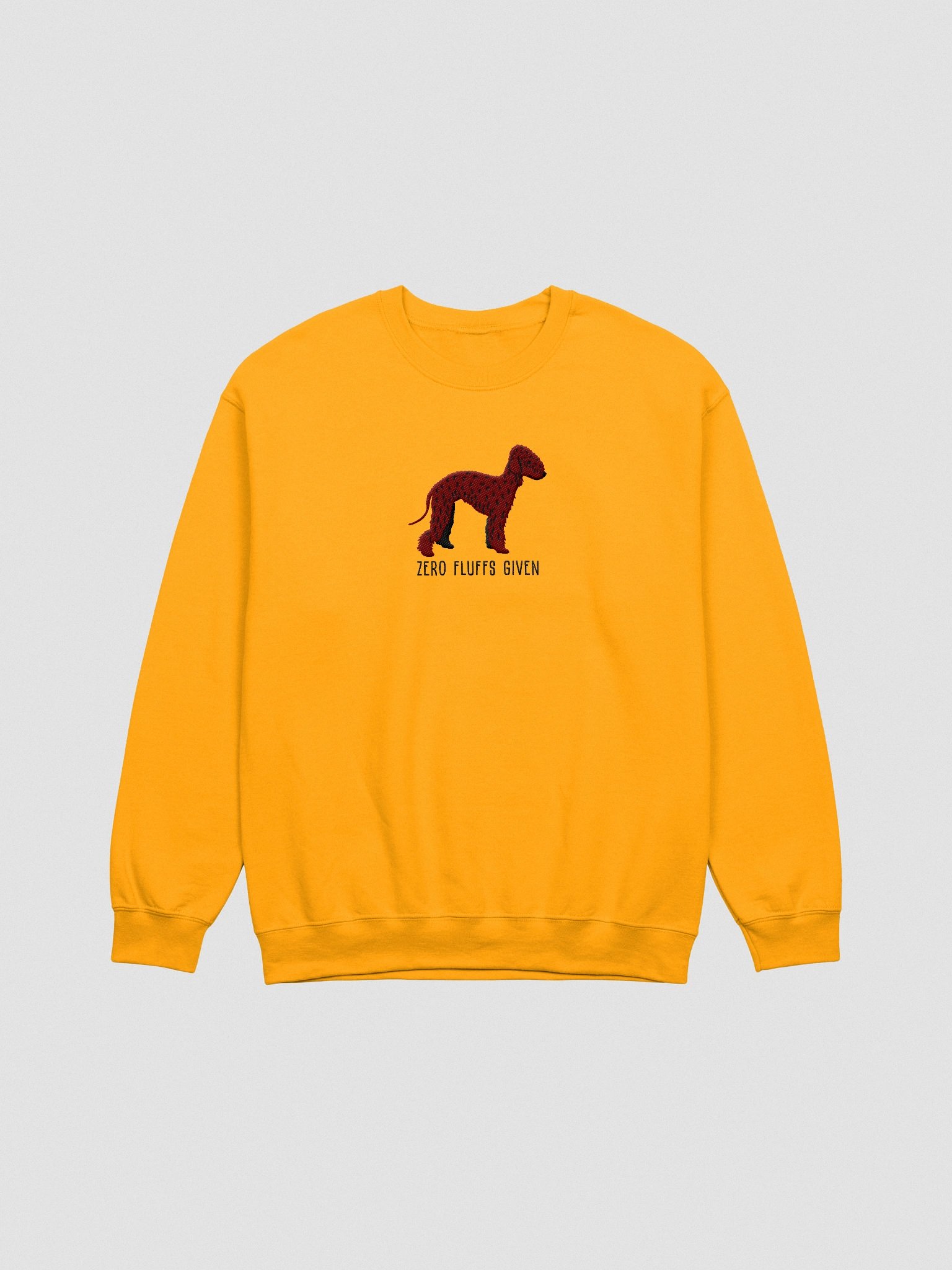 Zero Fluffs Given Sweatshirt (Embroidered) of a Bedlington Terrier(Liver) product image (4)