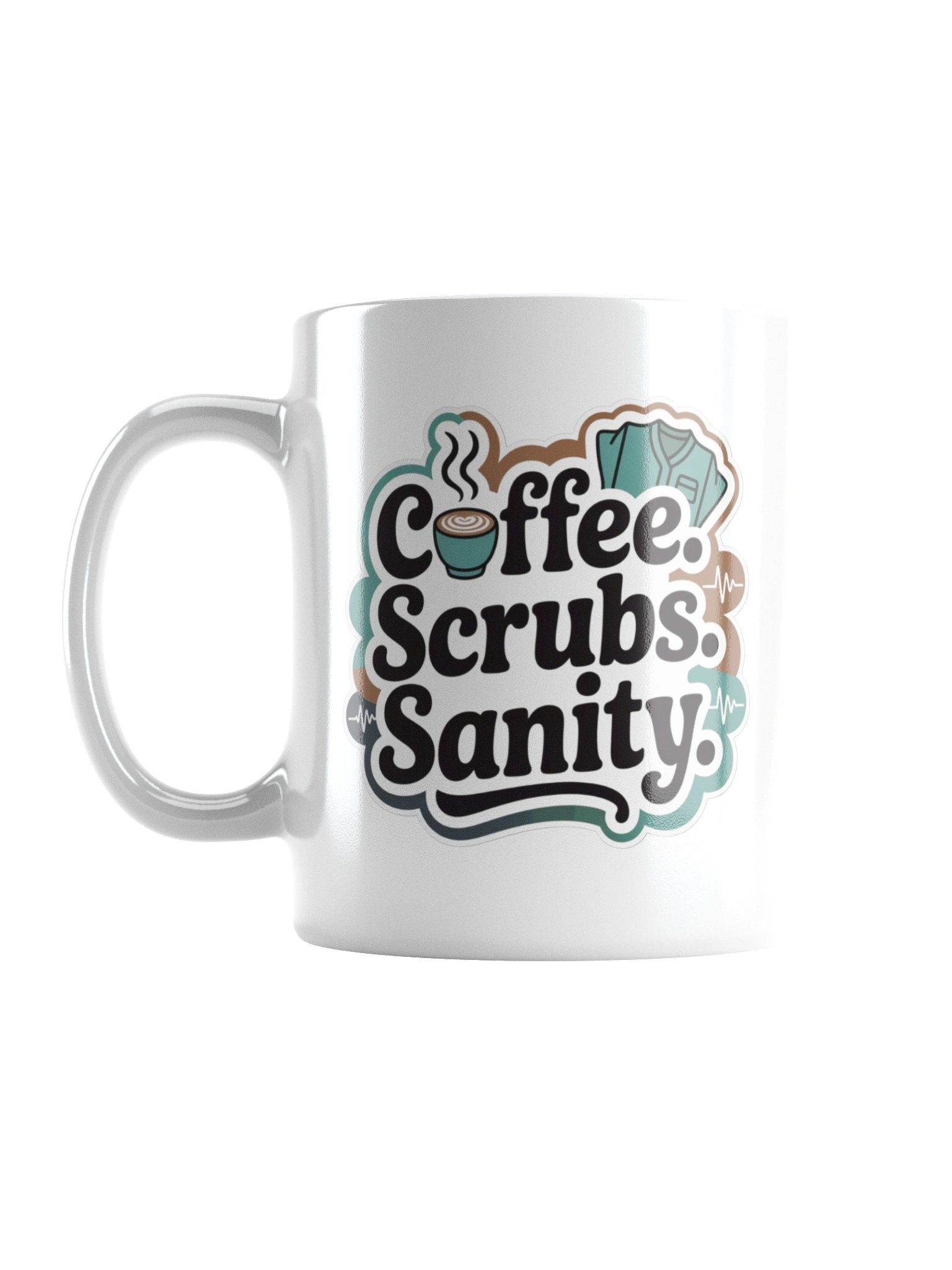 Coffee Scrubs Sanity Mug – Funny Gift for Nurses & Doctors product image (2)