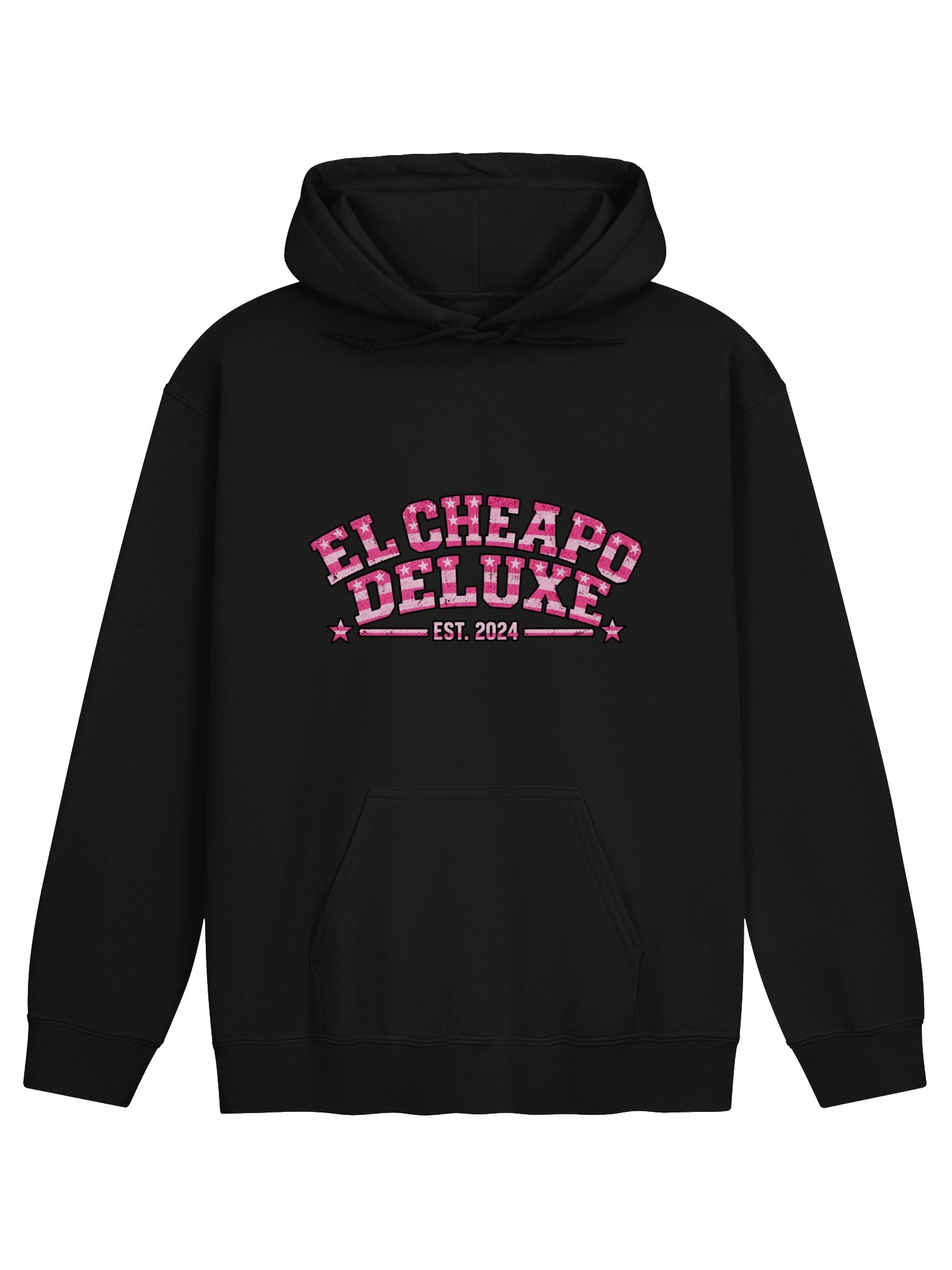 El Cheapo Deluxe Grunge Pink Logo Hoodie product image (1)