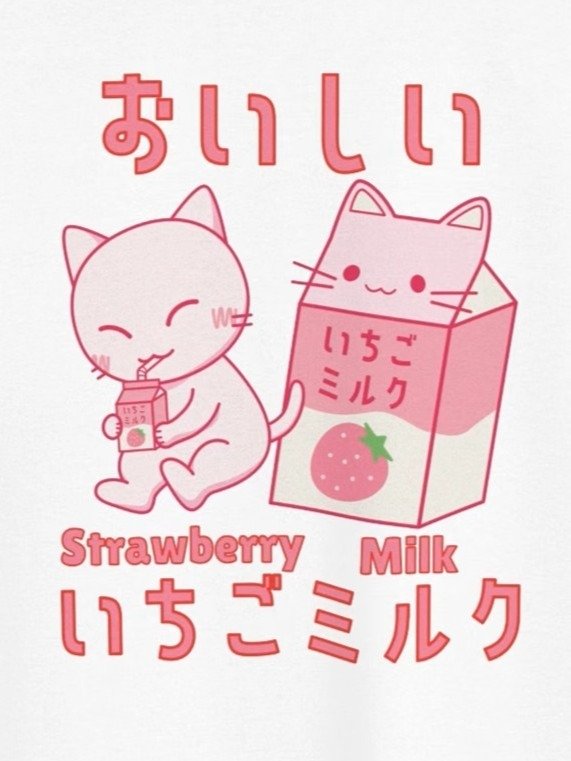 Strawberry Milk Cat - Unisex Youth Sweatshirt product image (1)