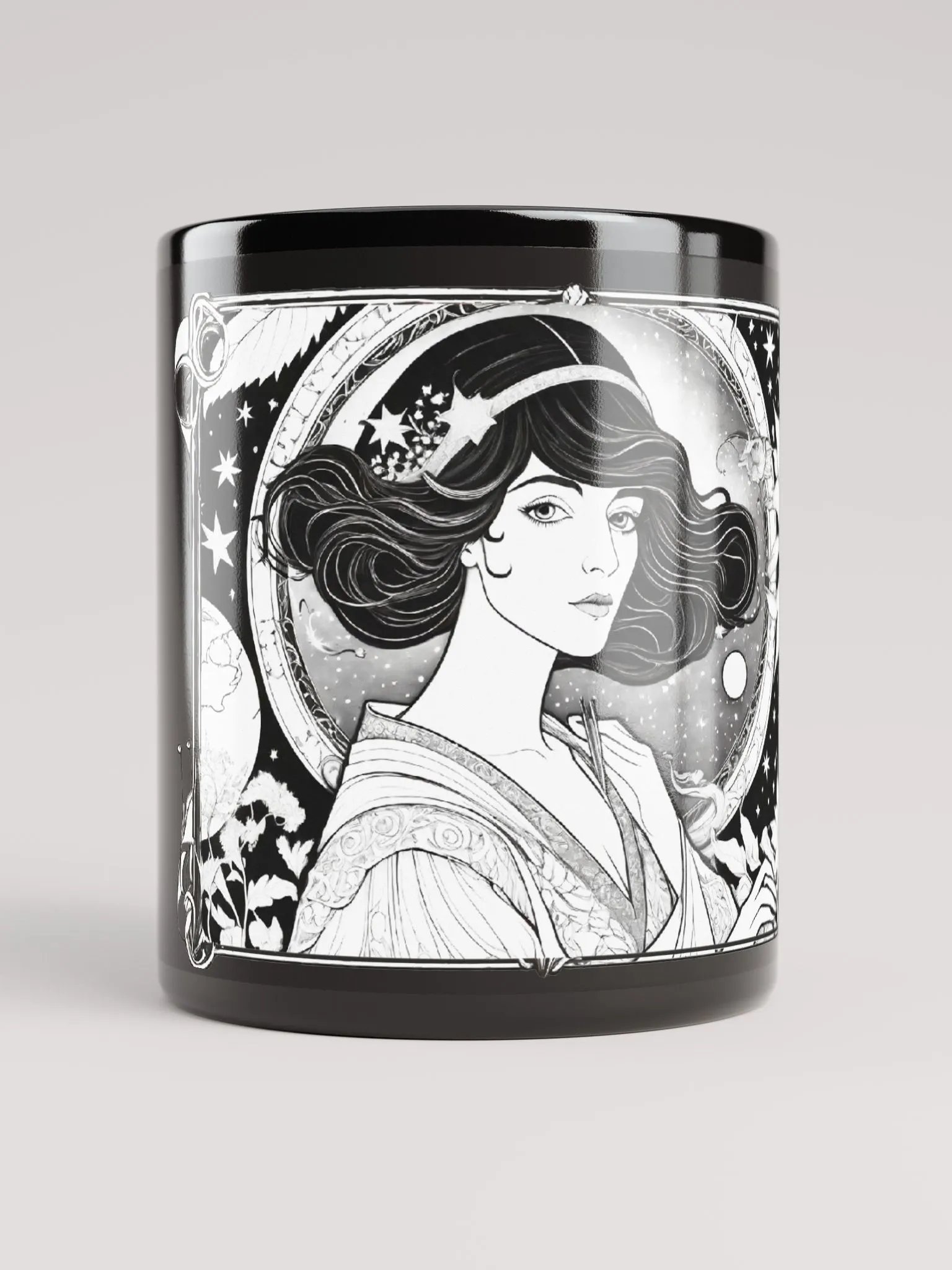 Cosmic Muse - Black Glossy Mug product image (10)