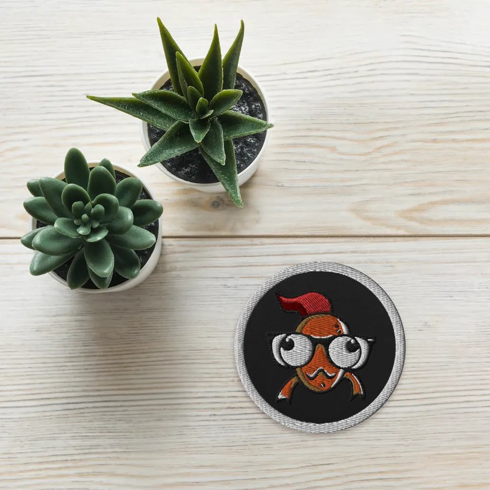 FEESH Logo Circle Patch [white border] product image (5)