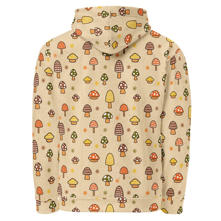 1970s Retro Mushrooms Unisex Cotton Hoodie product image (2)