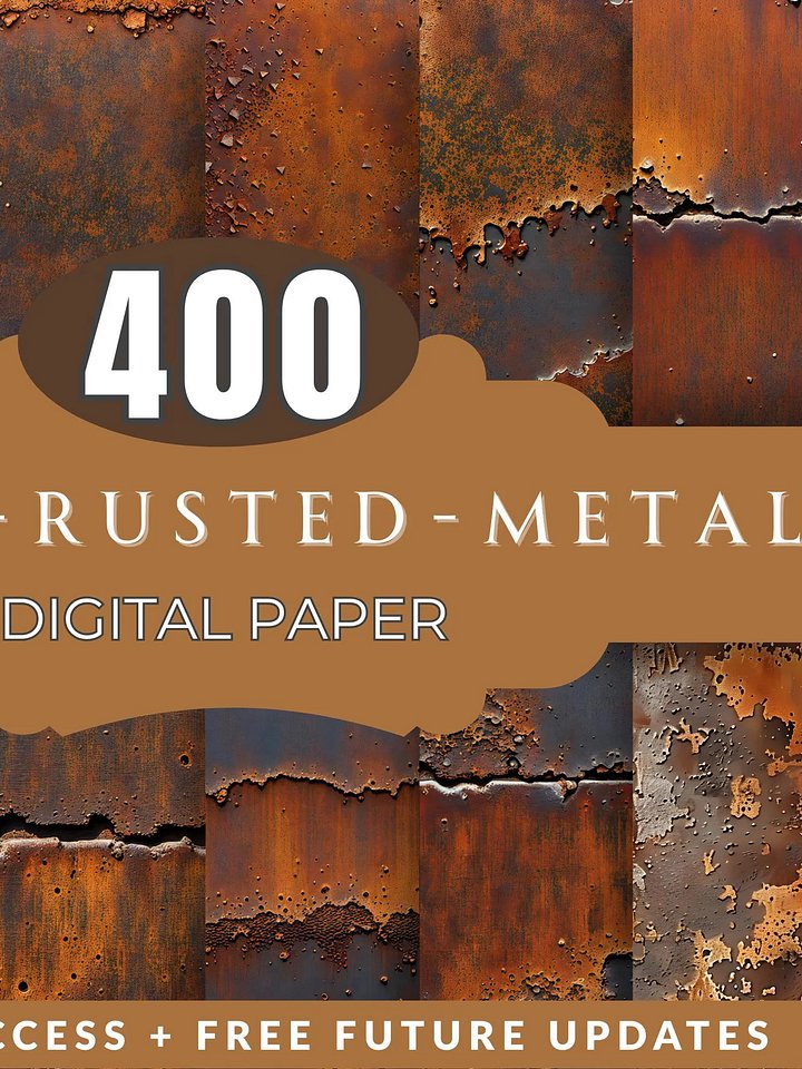 Rusted Metal Texture Set Seamless Corrugated Digital Paper product image (2)