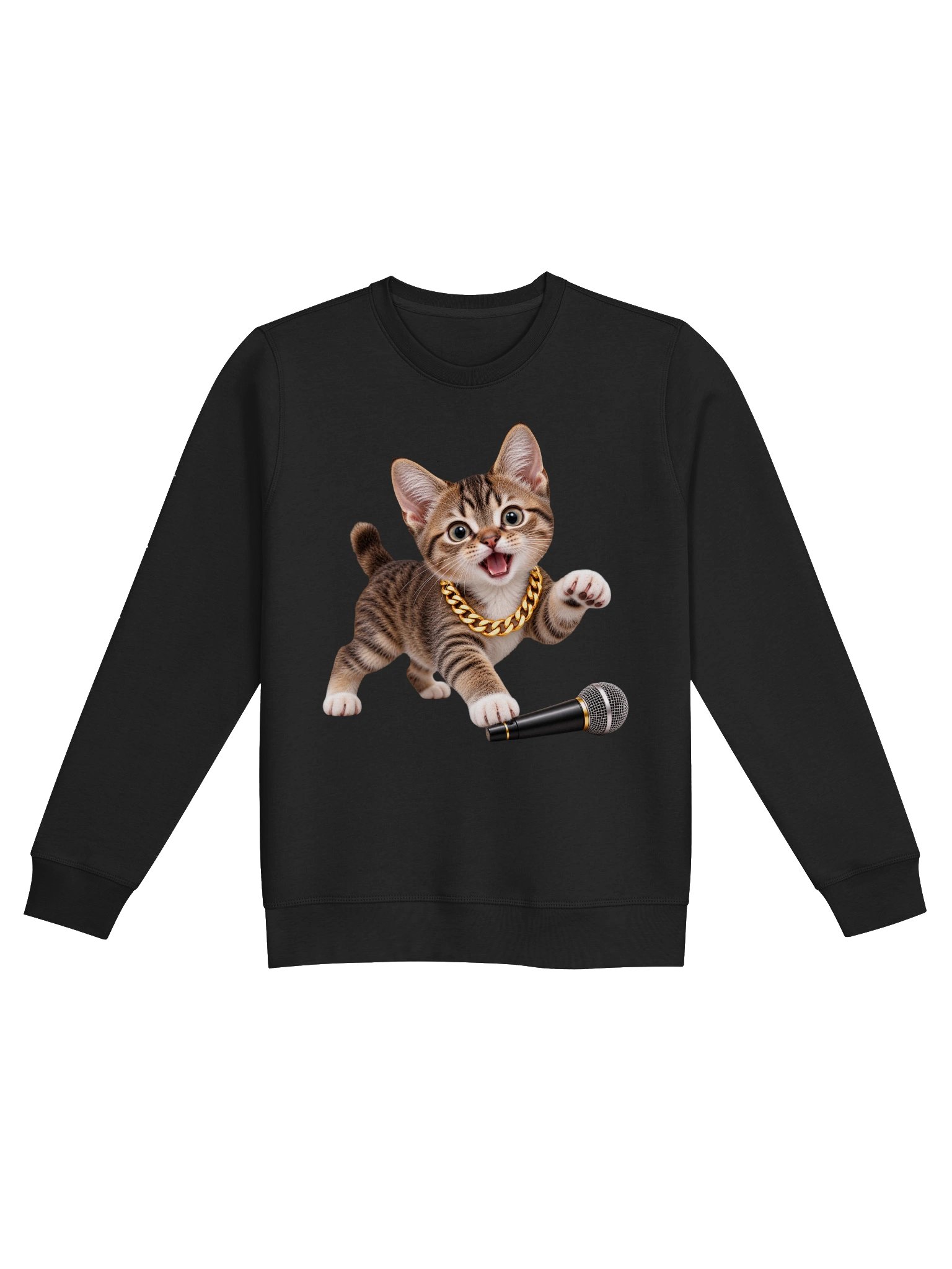 Hip Hop Toybob Kitten – Organic Unisex Sweatshirt product image (3)