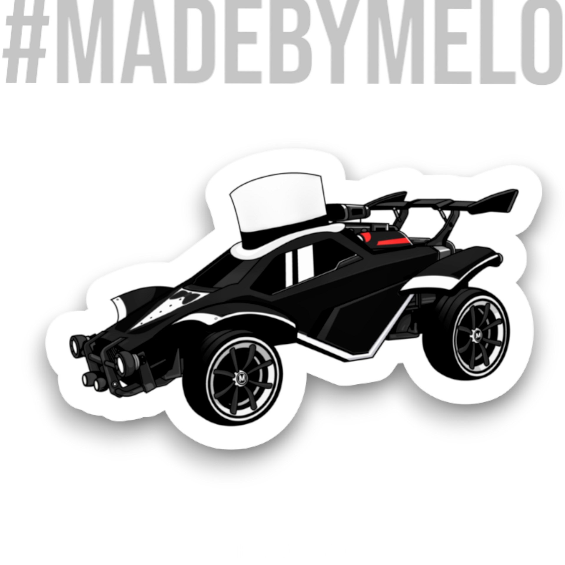 Fancy Carball Bot: Car - Die-Cut Magnet | #MadeByMELO product image (1)