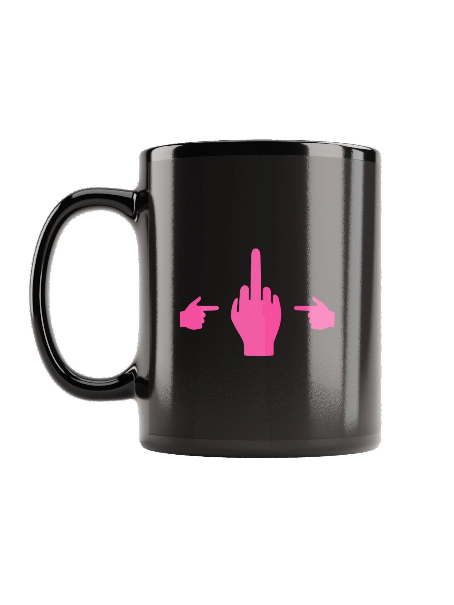 No ShopCo Middle Finger Black Mug - Pink Artwork product image (7)