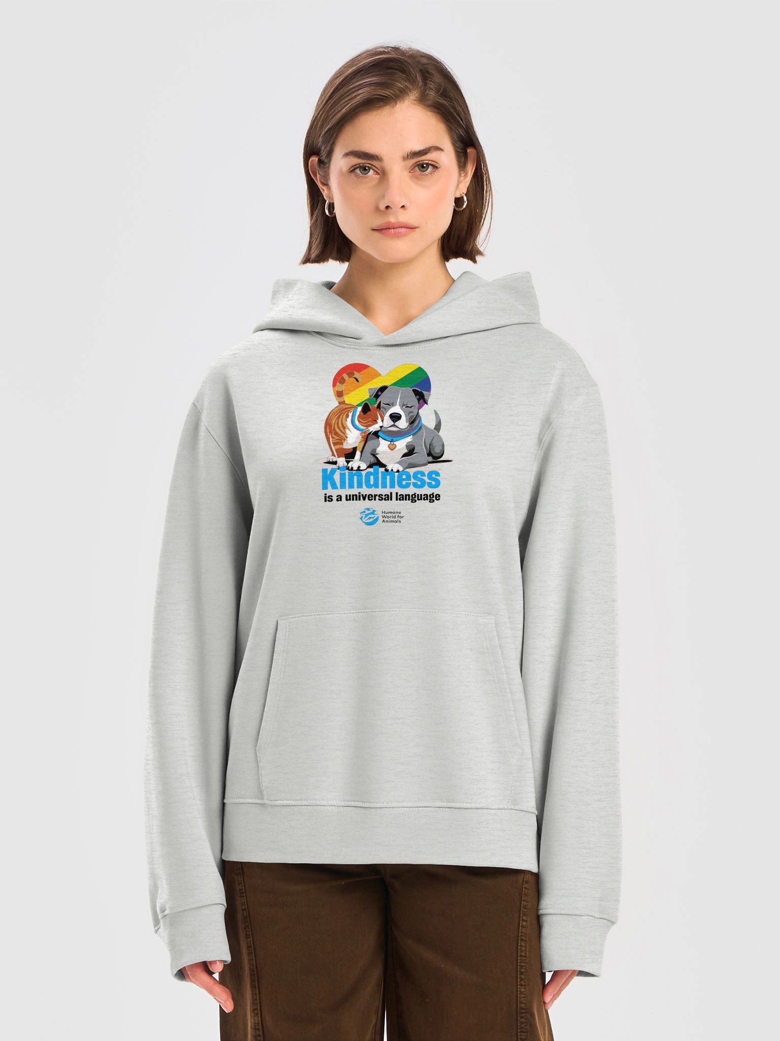 Kindness is a universal language rainbow heart - Hoodie product image (5)