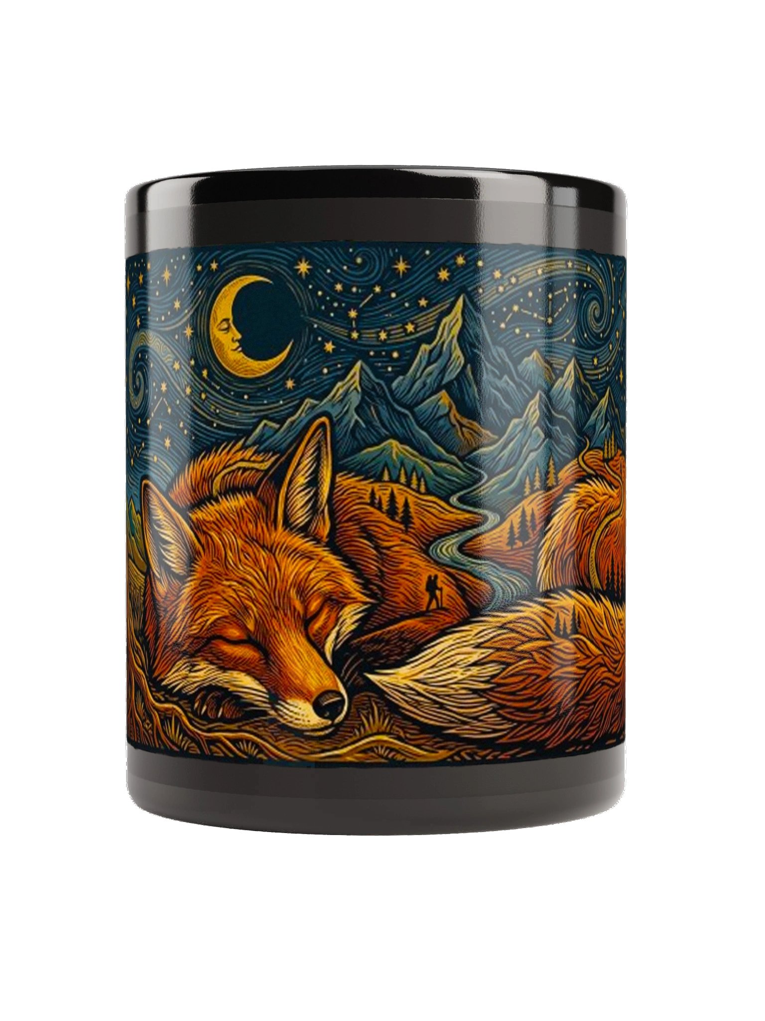 Cosmic Celestial Fox Starry Sky Wildlife Coffee Mug product image (4)