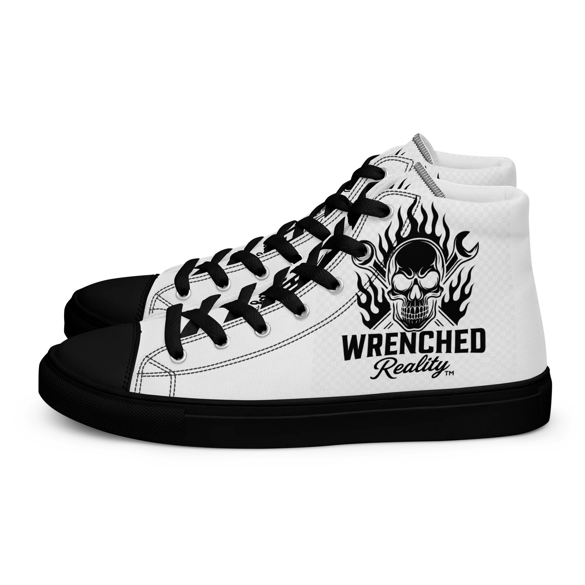 Flaming Skull Men's High Tops product image (1)