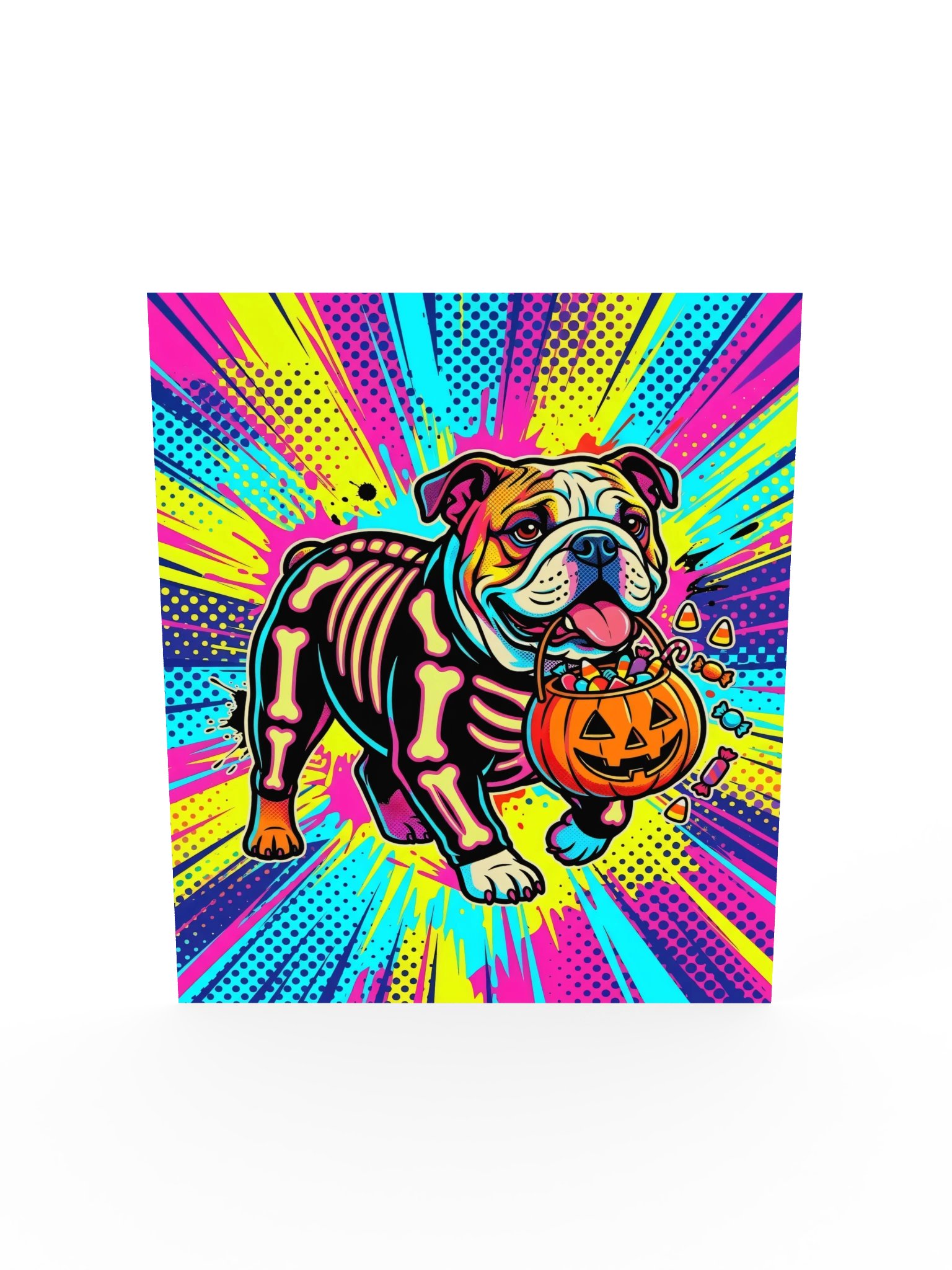 Skeleton Costume Bulldog Poster product image (19)