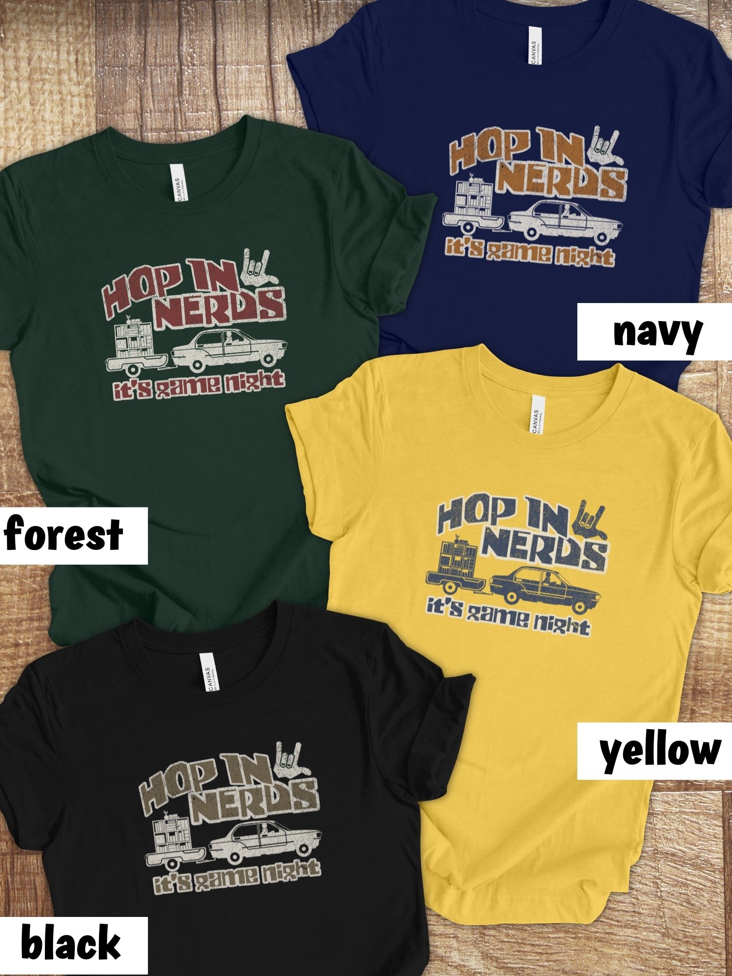 Nerdy Retro Shirt for Board Gamers, Board Game Night T-shirt in Black product image (4)