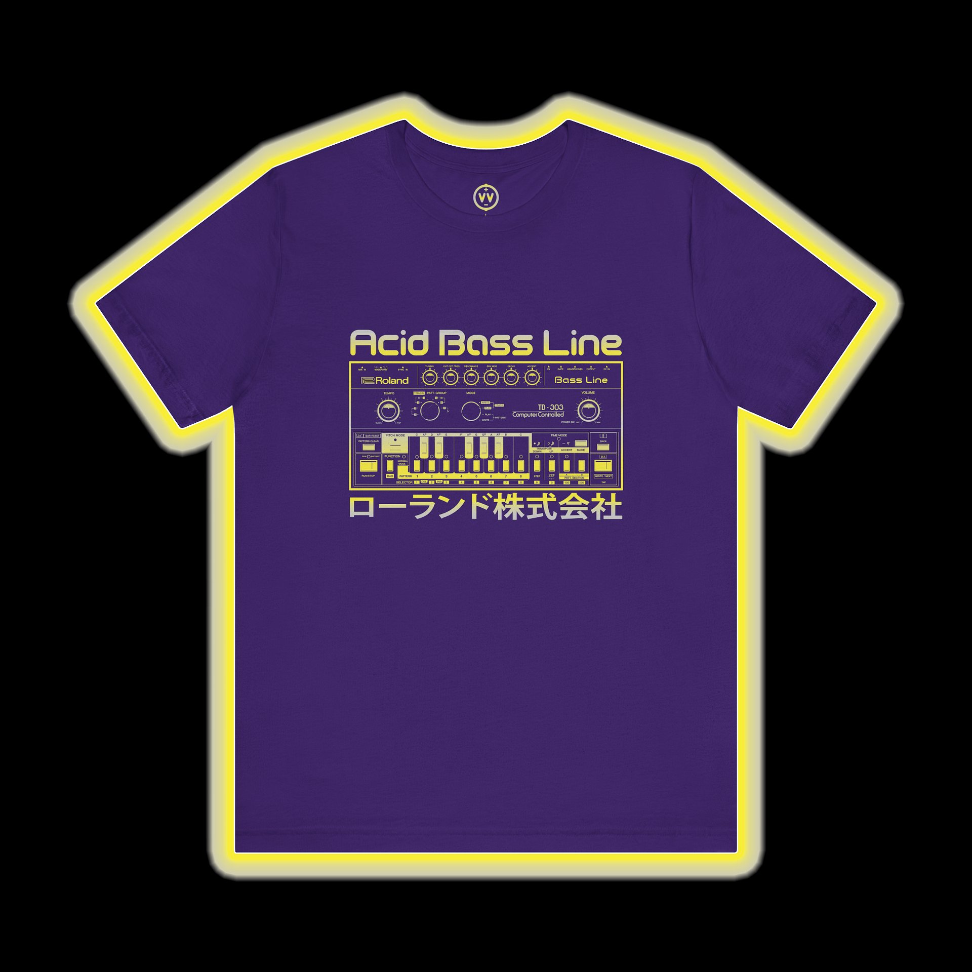303 T-Shirt - Roland TB-303 Acid Bass Line (Vintage Analog Synthesizer)  product image (1)