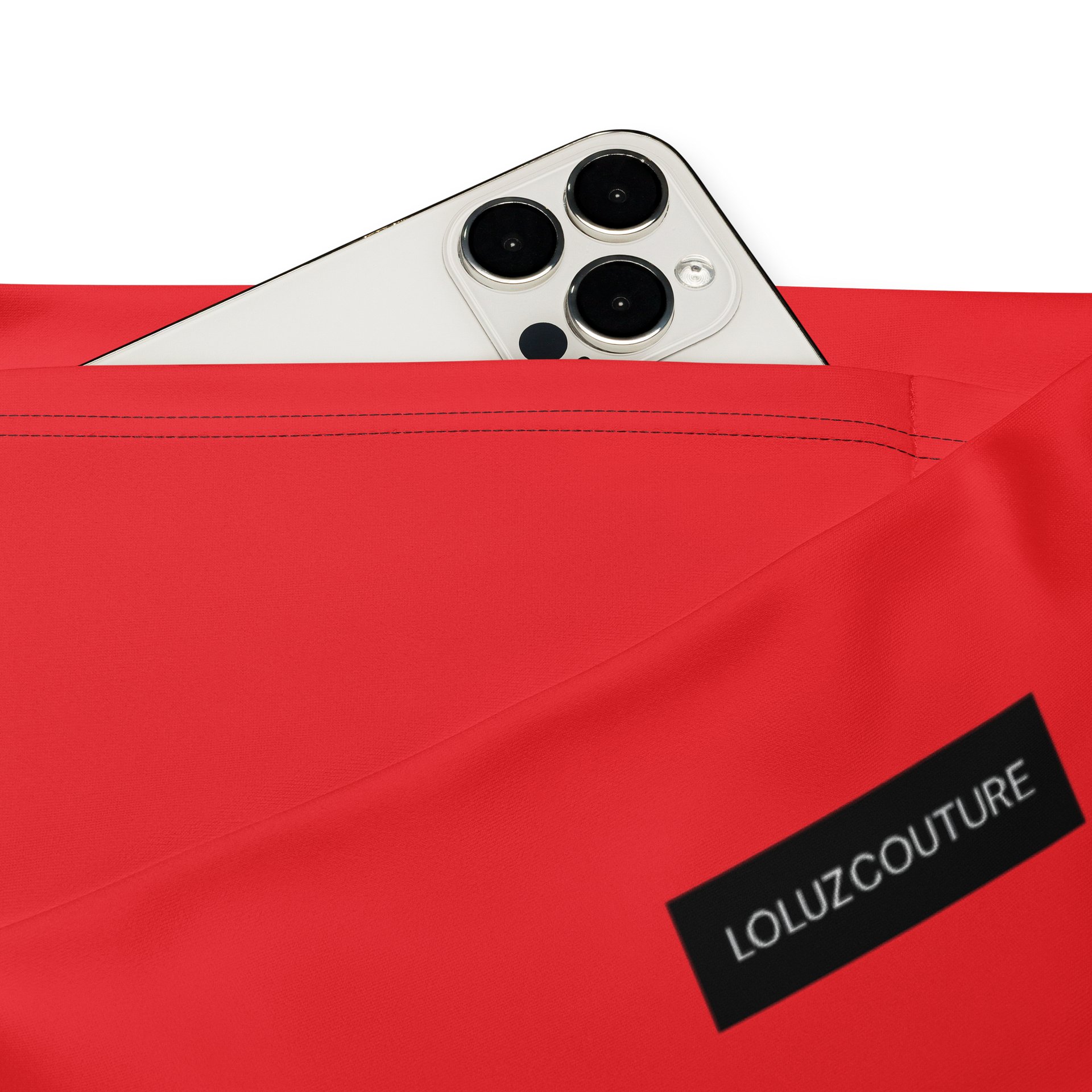 Nautical Stripe High-Waisted Flare Leggings with Red Waistband product image (8)