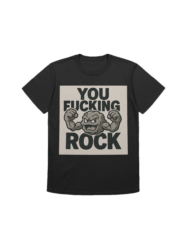 You F***ing Rock Geodude T-Shirt – Bold Pokémon Parody Tee product image (1)