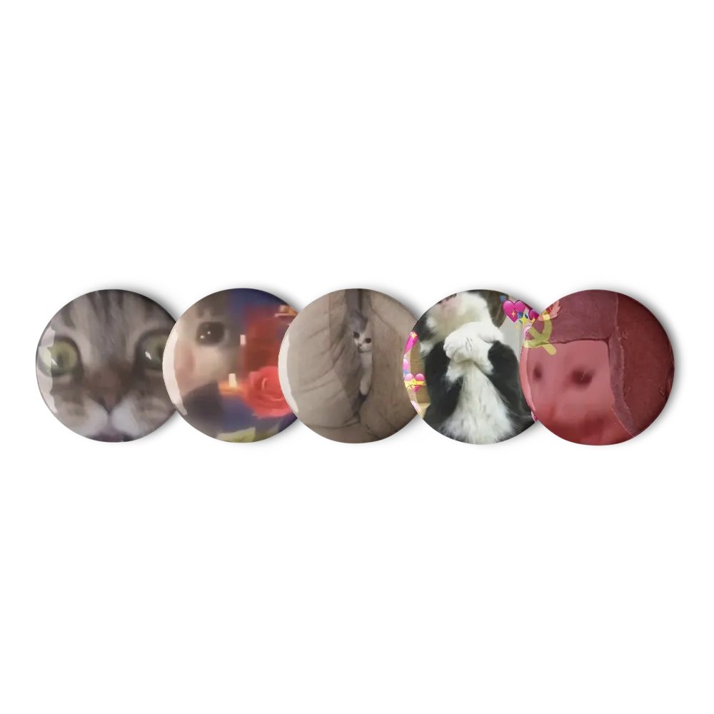 Set of Pin Buttons: Meme Cats 26 product image (9)