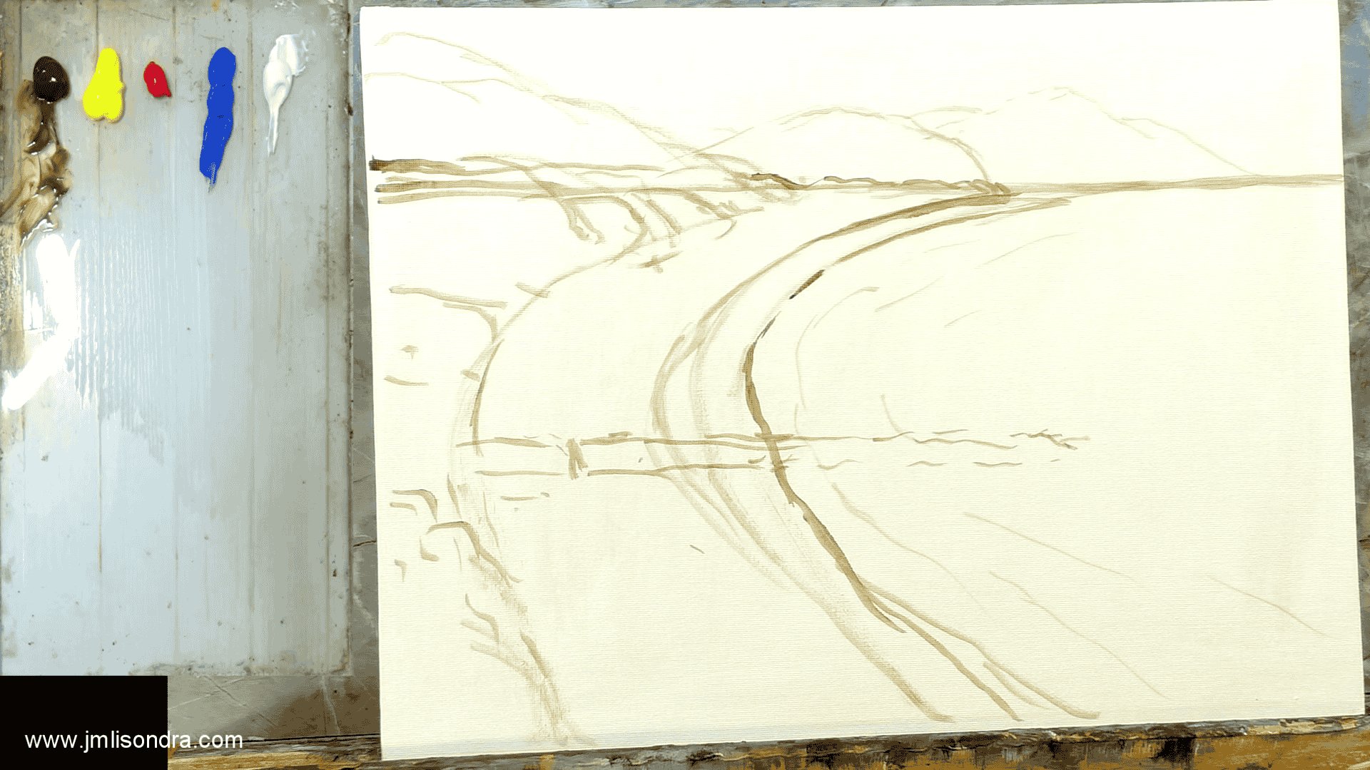 DOWNLOADABLE Acrylic Painting Tutorial - Aerial View of Beach product image (3)