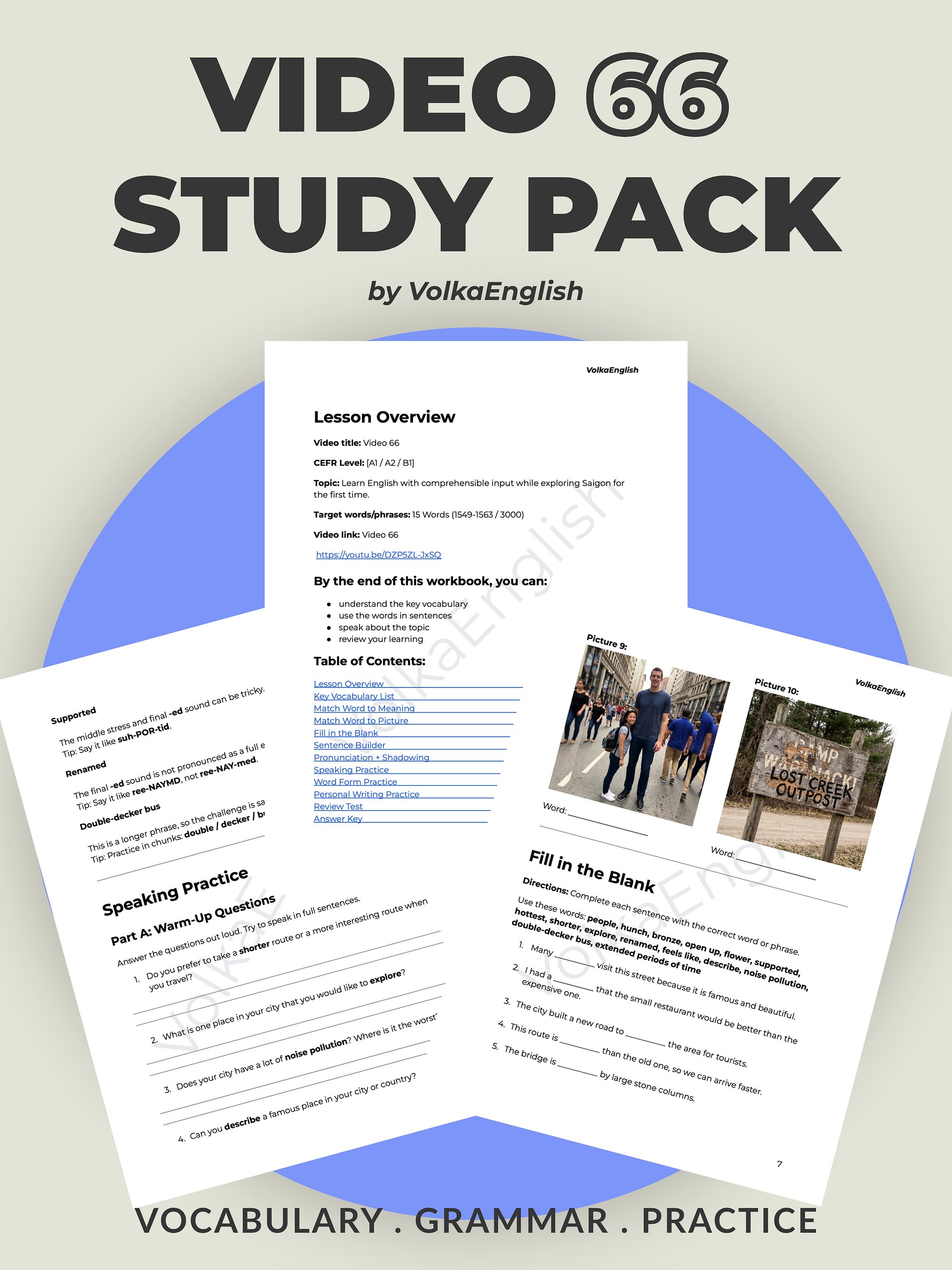 Speak English Naturally With Me | Easy Comprehensible Input Vlog - Video 66 Study Pack product image (1)