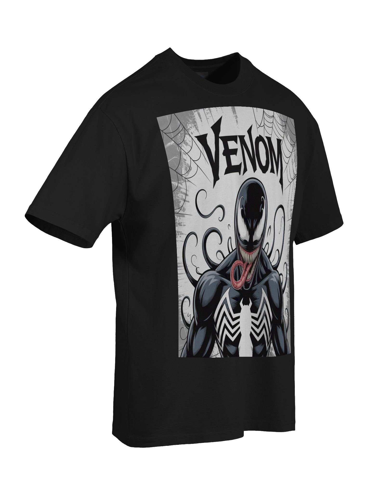 Entwined Abyss: Venom Faded Oversized Tee product image (8)