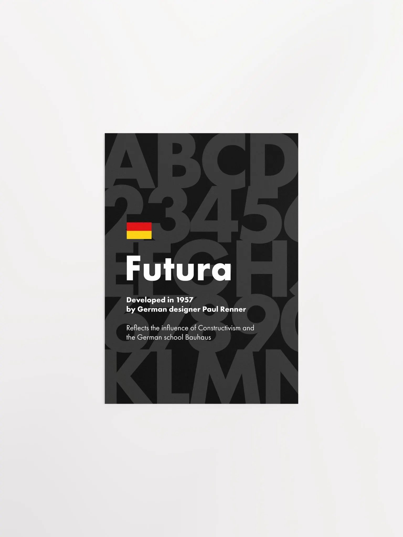 Futura font poster, 1957 — design typography poster, abstract print, aesthetic art poster, modern poster, typography wall decor,1950s poster product image (6)