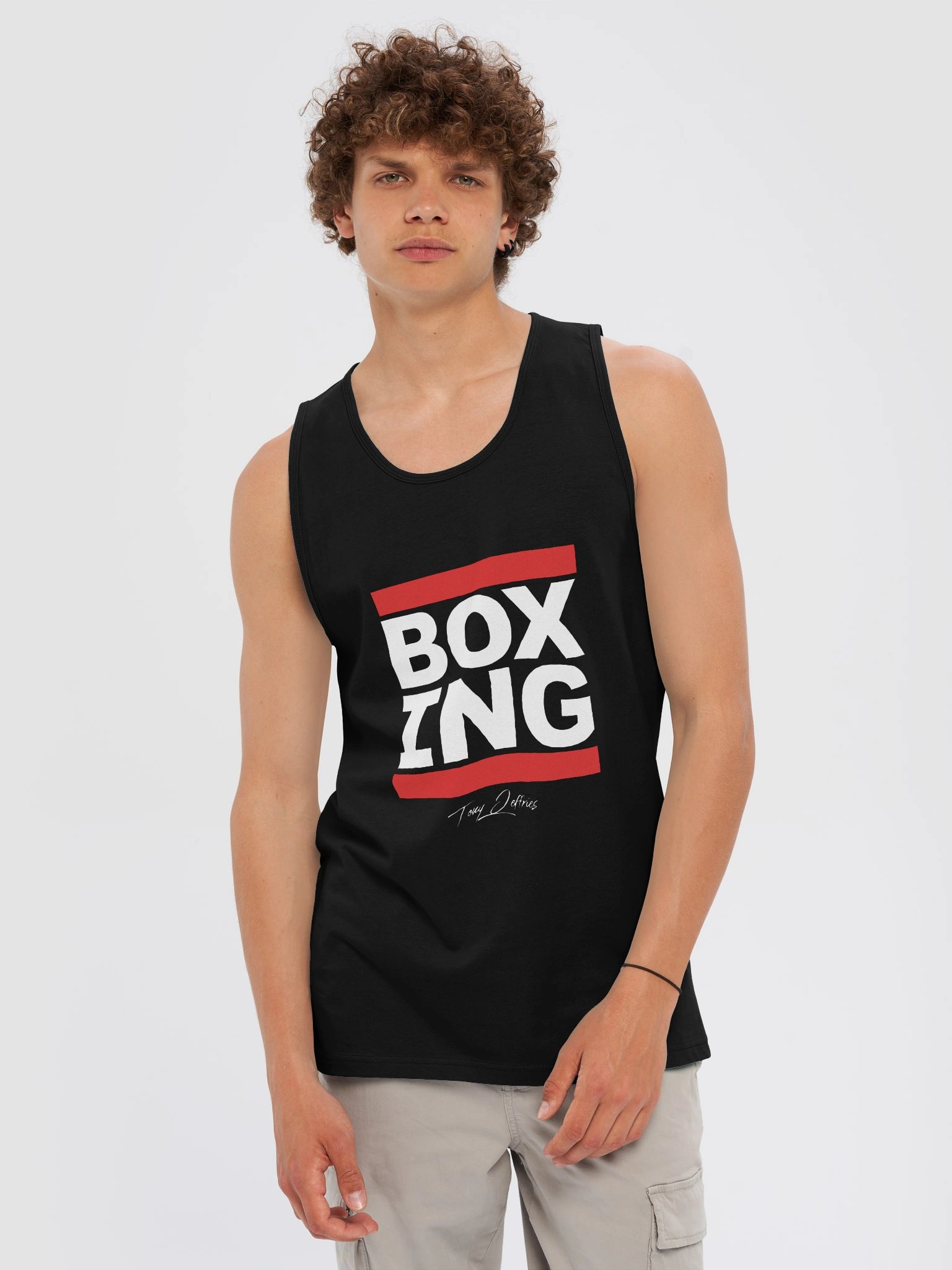 BOXING Logo Tank Top – Black product image (3)