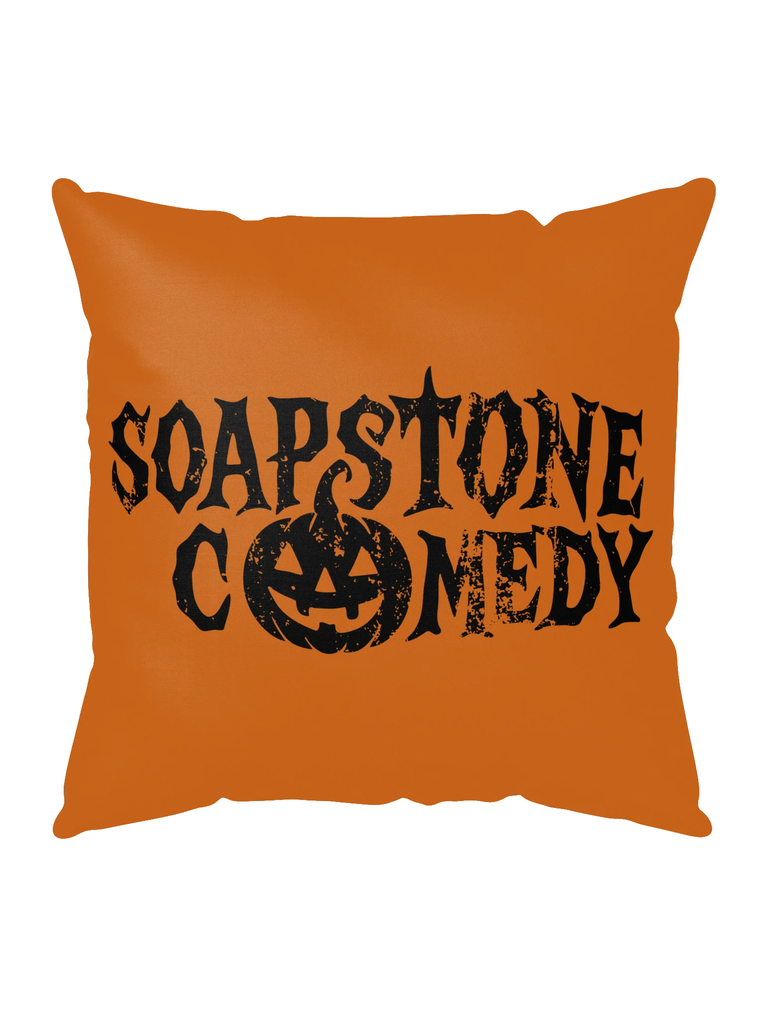 Reversible Soapstone Comedy Halloween Logo Pillow product image (1)