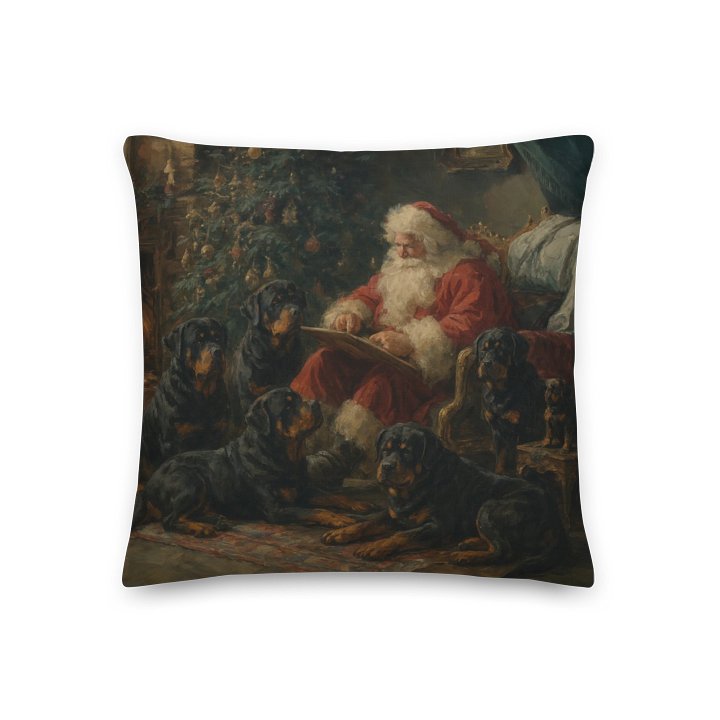 Santa's Rottweiler Holiday Pillow product image (3)