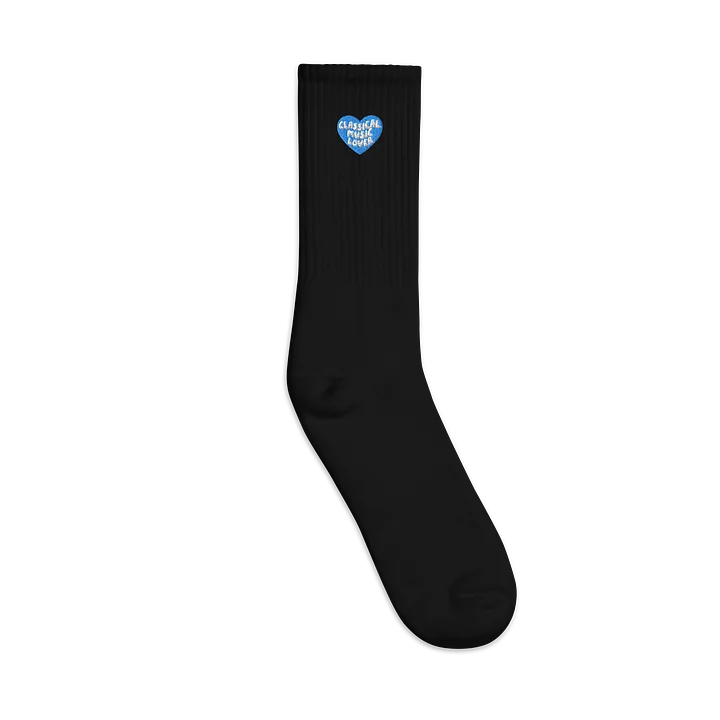 Embroidered Heart Socks – Blue product image (1)