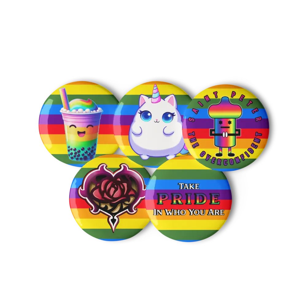 Pride Zagarose Set of Pin Buttons product image (6)
