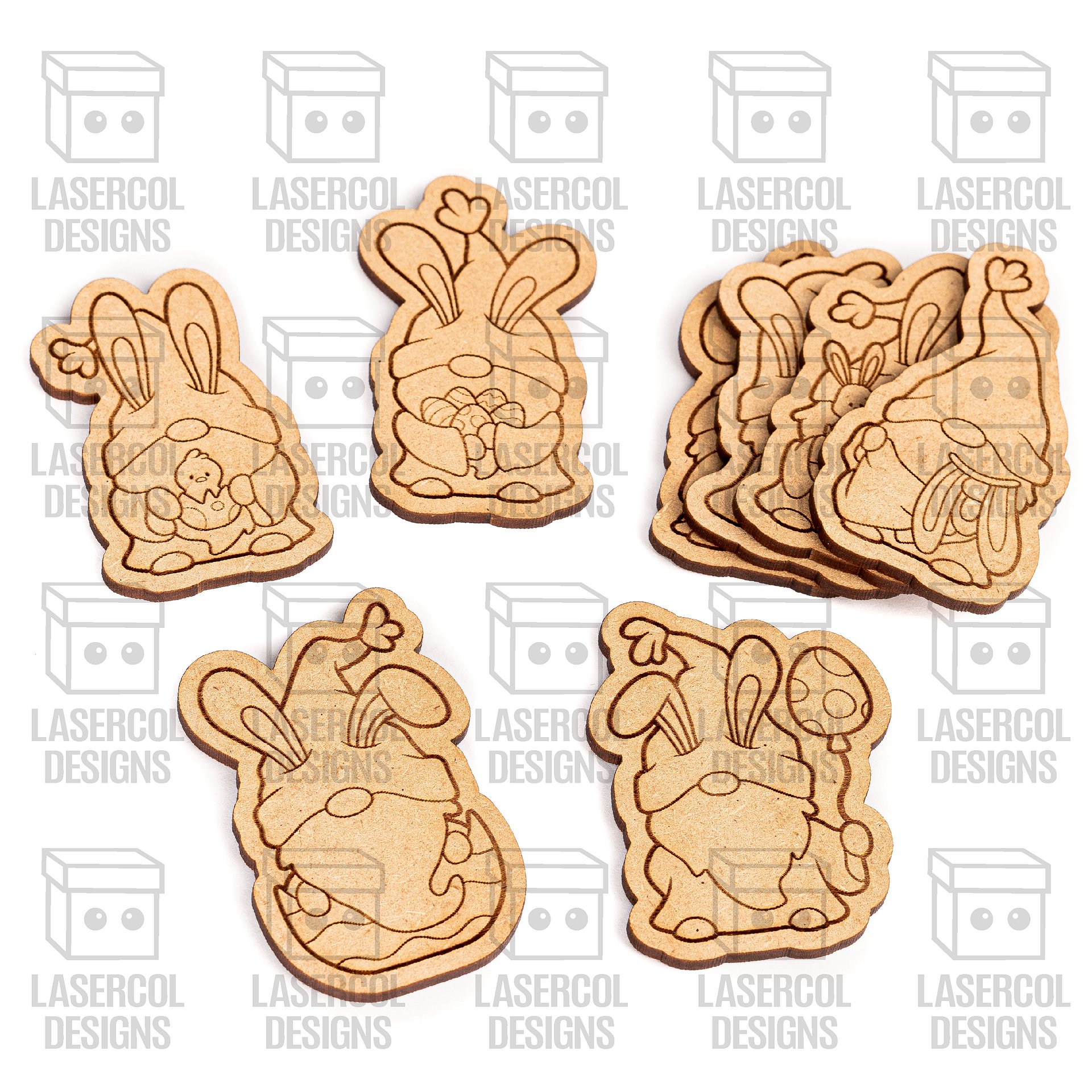 Easter Gnomes Paint Kit DIY Cut Outs Bundle - Laser Cut Files product image (6)
