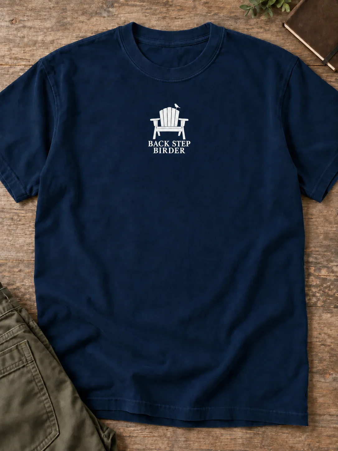 BACK STEP BIRDER | Minimalist Porch Birding Tee product image (5)