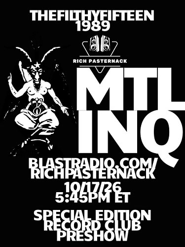 Tonight! Back to back the Inquisition and Record Club going down on Blast Radio. Chat tonight will only be on discord so if y...